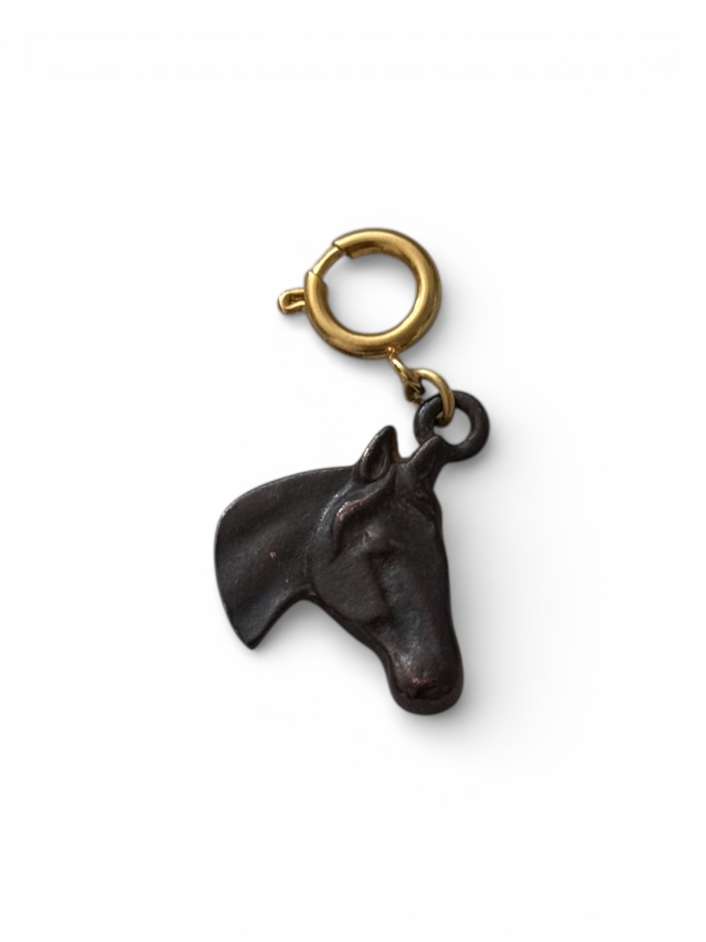 Small Bronze Horse Head Charm