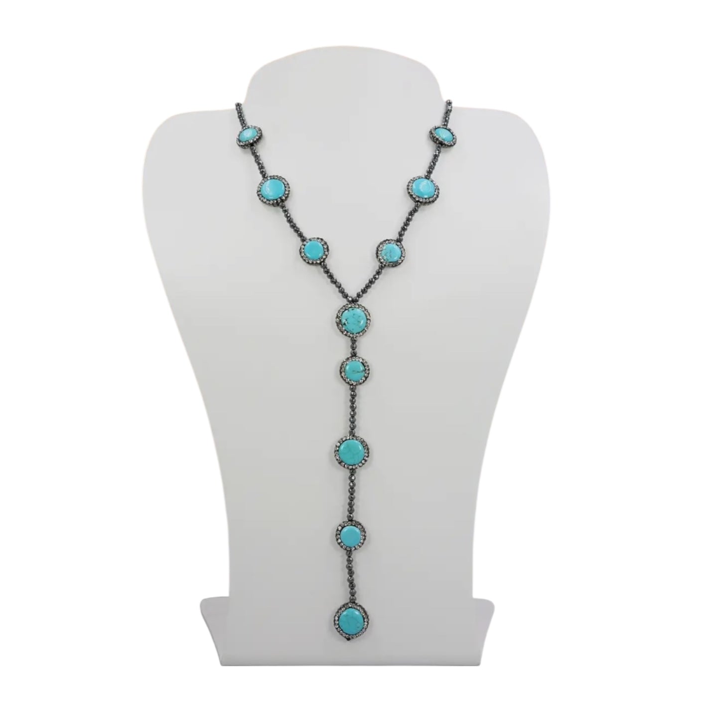 Faceted Gemstone Lariat