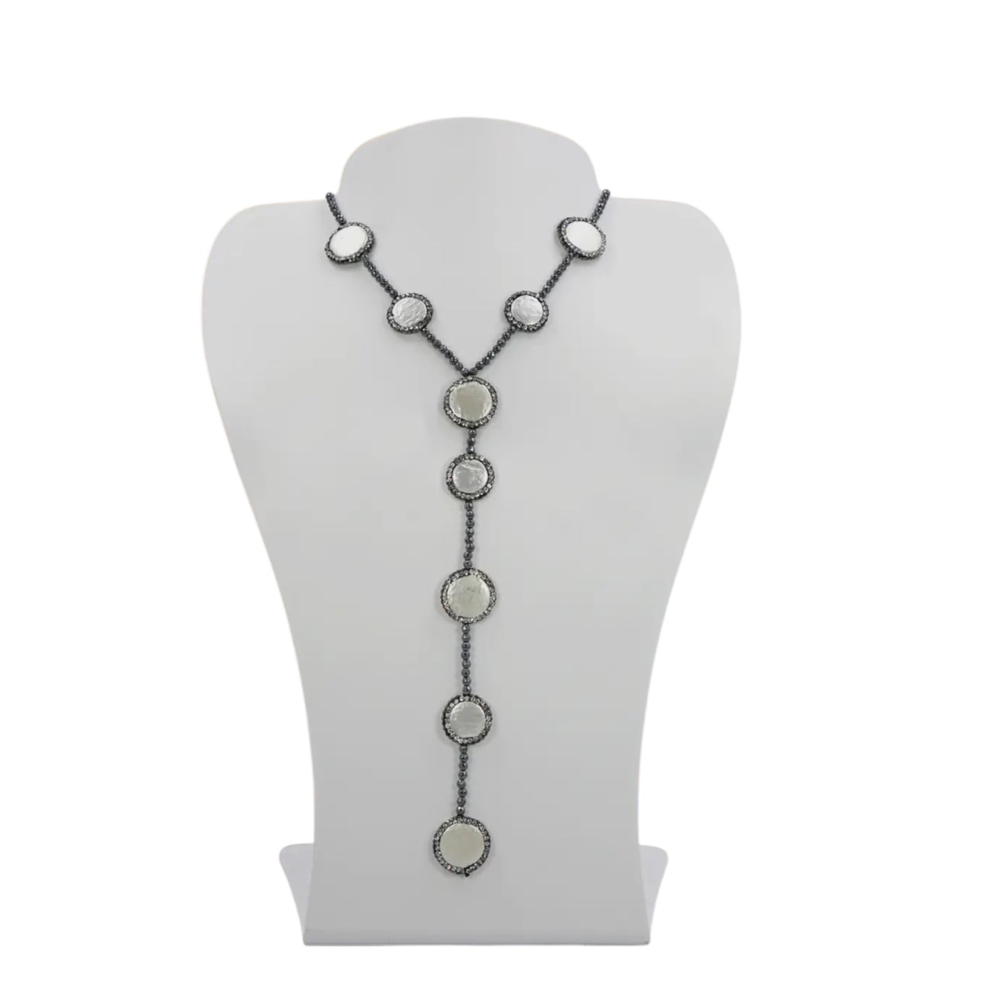 Faceted Gemstone Lariat