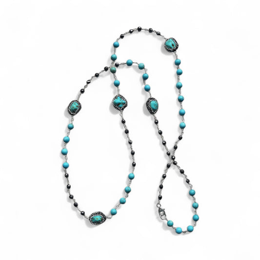 Druzy Turquoise Station Necklace