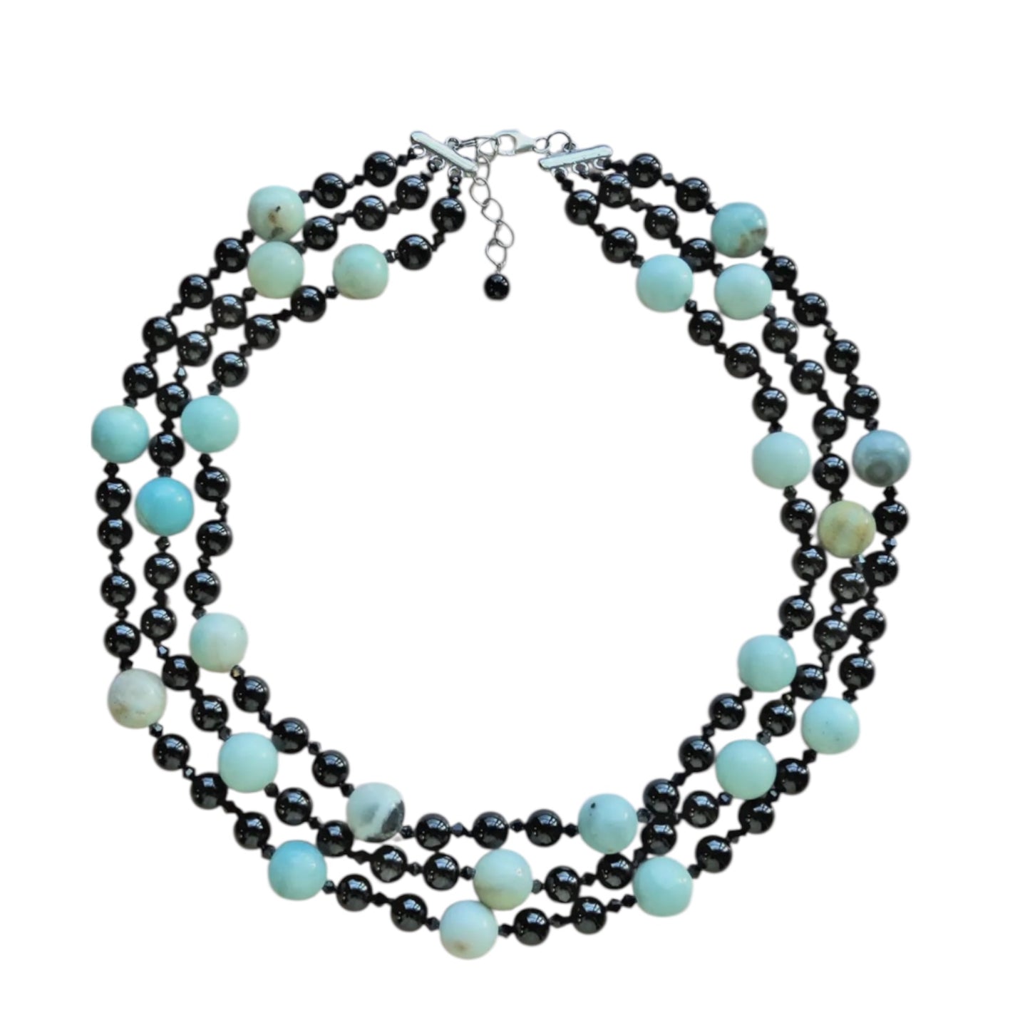 Triple Strand Onyx Necklace