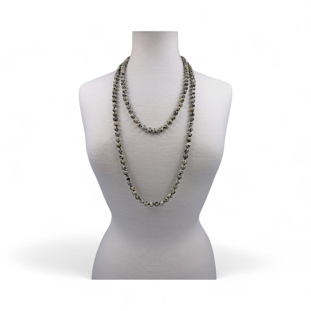 Infinity Dalmatian Jasper Necklace