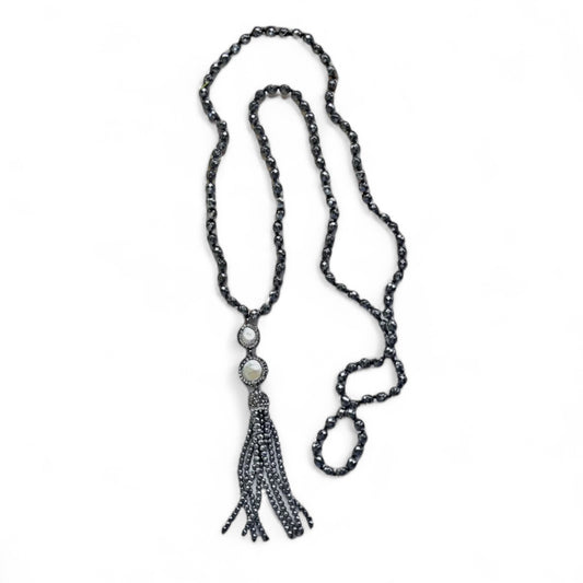 Hematite & Pearl Necklace