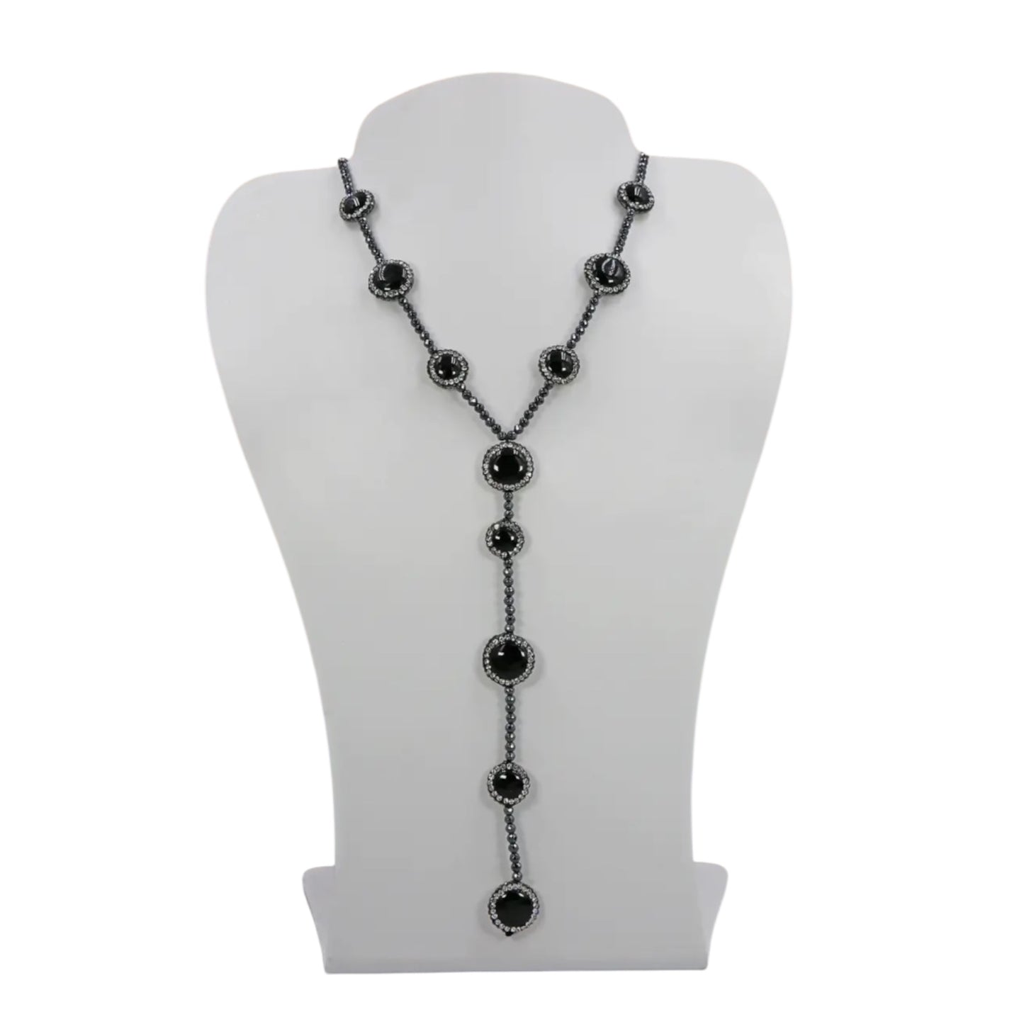 Faceted Gemstone Lariat