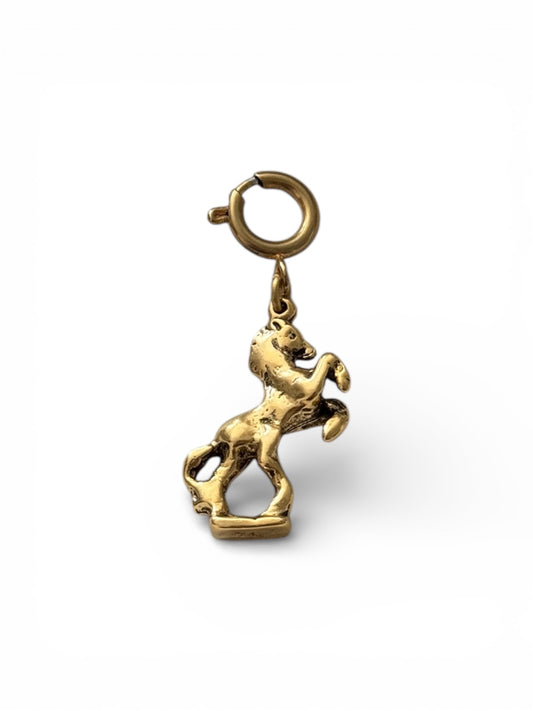 Giddy-Up Gold Plated Horse Charm