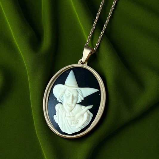Wicked Witch Gold Frame Necklace