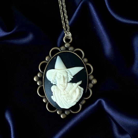 Wicked Witch Ornate Framed Necklace