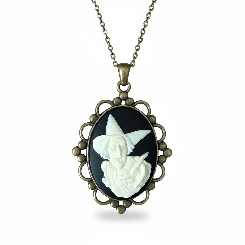 Wicked Witch Ornate Framed Necklace